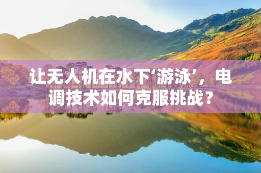 让无人机在水下‘游泳’，电调技术如何克服挑战？
