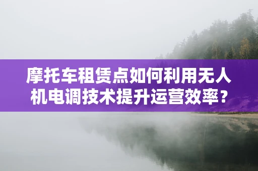 摩托车租赁点如何利用无人机电调技术提升运营效率？