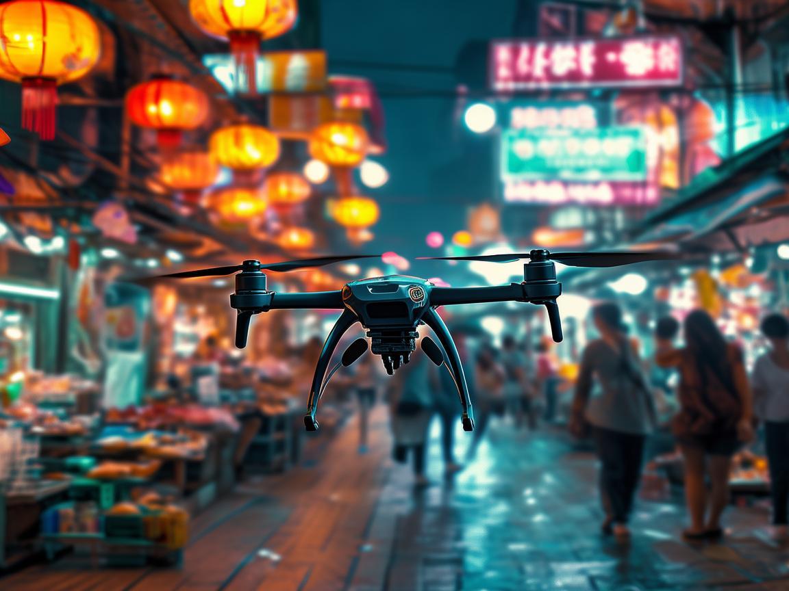 夜市游戏中的无人机电调技术挑战，如何在复杂光环境中稳定飞行？